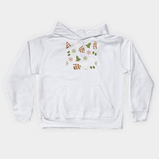 Christmas sweater and tree pattern Kids Hoodie